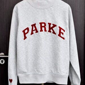 PARKE Grey Crew Neck Sweatshirt Comfortable and versatile💟